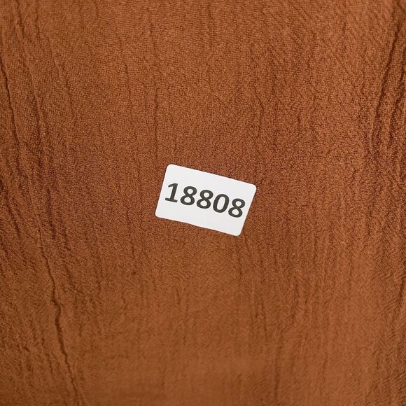 Oh My Gauze Top Womens Small Brown Cowl Crinkle Boho Flowy Drape Minimal Earthy - Picture 13 of 13